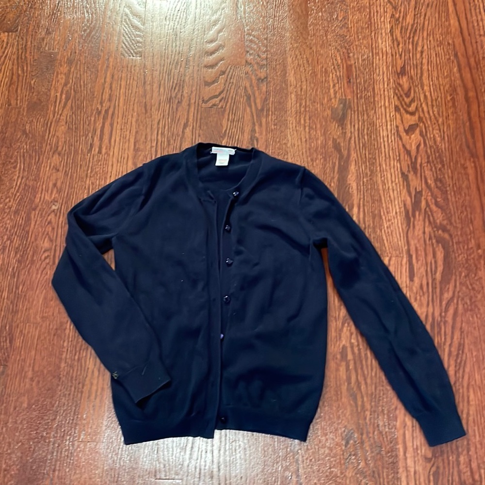 Crewcuts Navy Blue Button down Sweater Size 10 BUT runs small